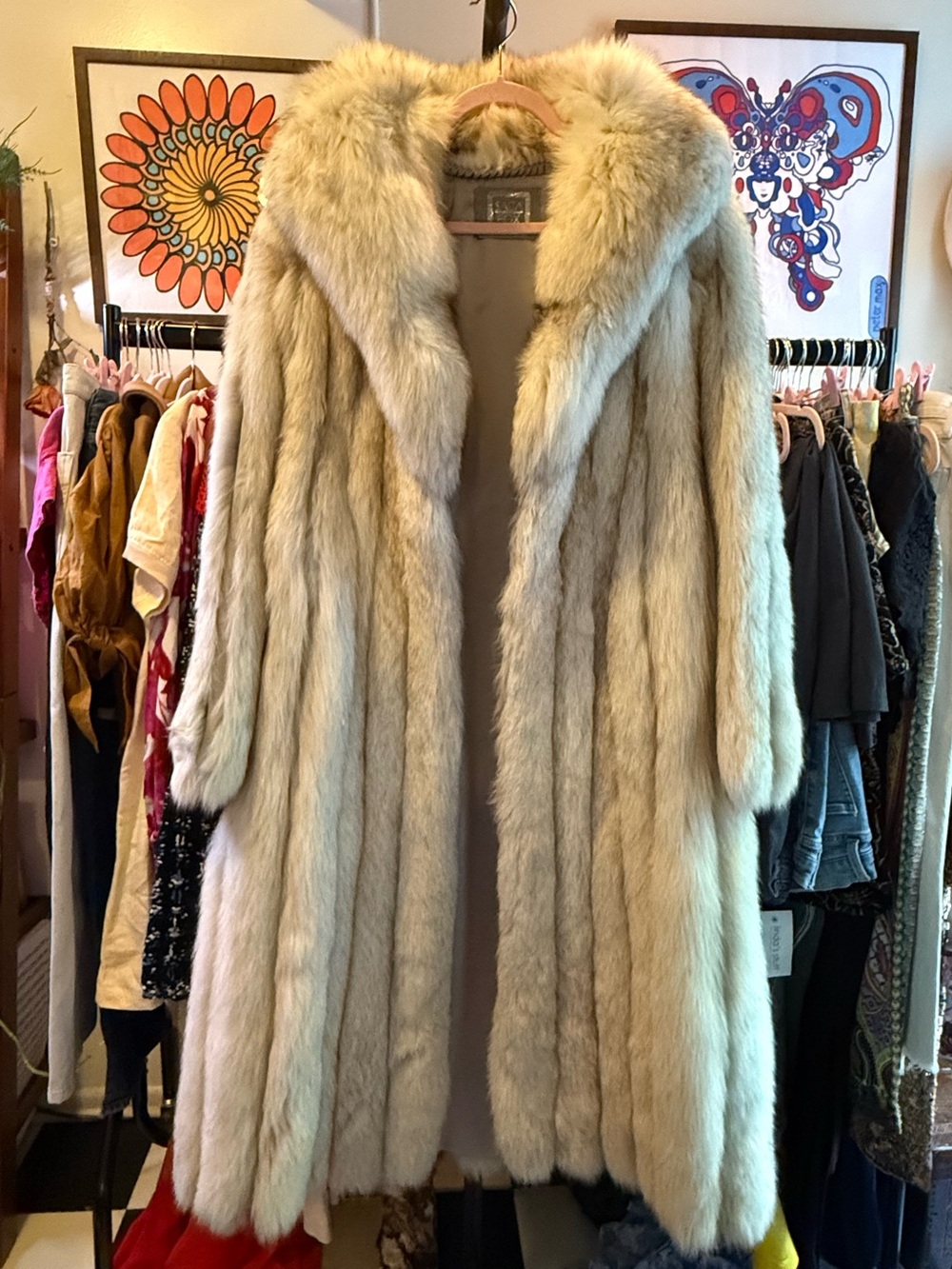 Sage Fox Full Length Fur Blue Fox Coat from Norway